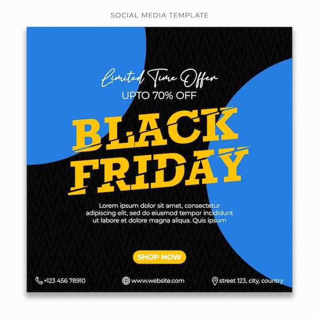 PSD black friday-sonderverkaufsangebot-banner für instagram-post-feed