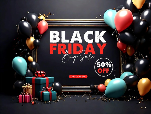 PSD black friday super sale banner template