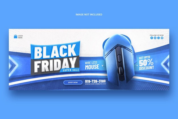 Black Friday Super Sale Facebook-Cover-Vorlage