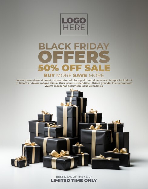 PSD black friday super sale social media angebot poster psd