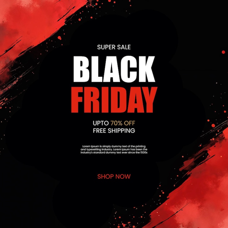 PSD black friday super sale social media banner template psd