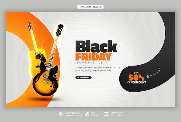 Black Friday Super Sale Web-Banner-Vorlage