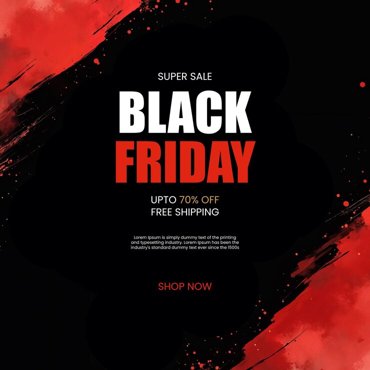 PSD black friday super venta plantilla de banner de las redes sociales psd