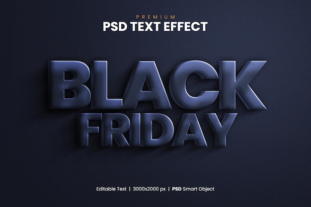 PSD black friday-texteffekt