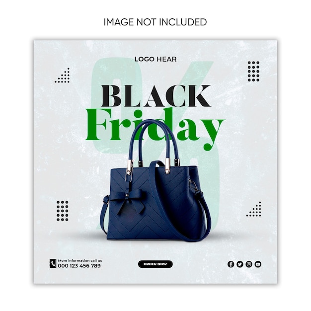 PSD black friday venda design de mídia social instagram facebook