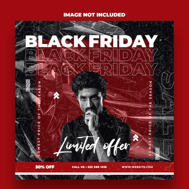 PSD black friday-verkauf banner-vorlage design