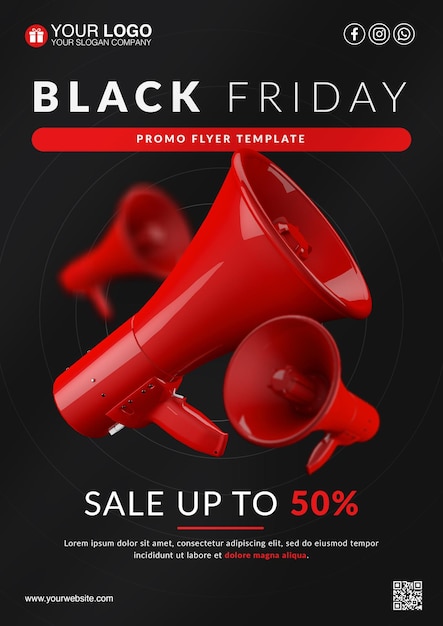 PSD black friday verkauf flyer vorlage