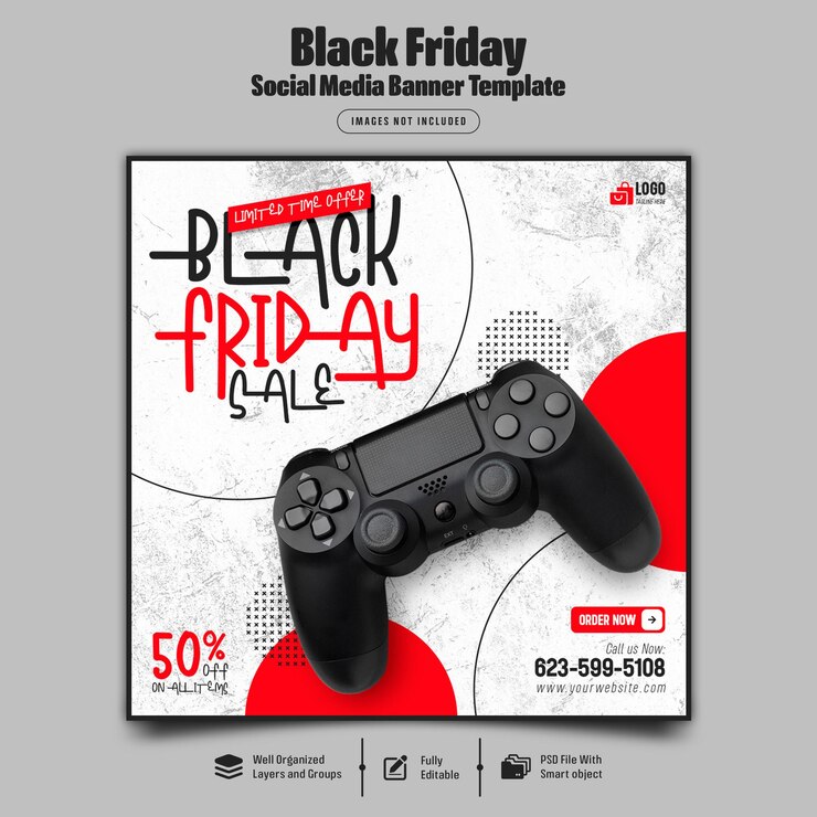 Black Friday Verkauf Social Media Beitragsvorlage