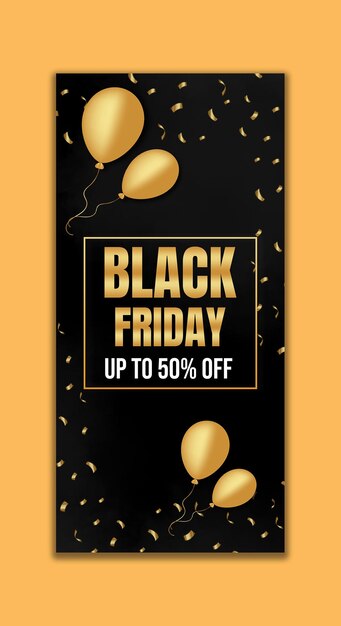 PSD black friday-verkaufs-design-schablonen-bild-flaches design