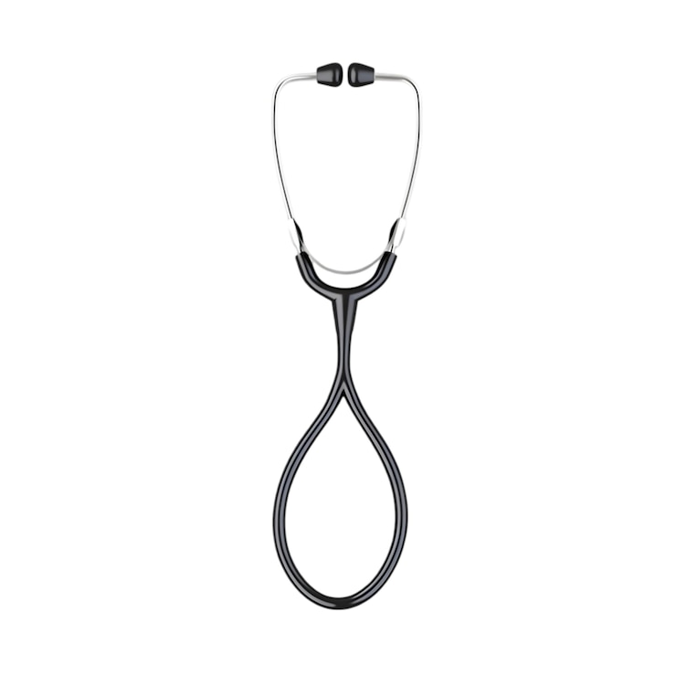 PSD black medical stethoscope with modern design for healthcare and diagnostic use