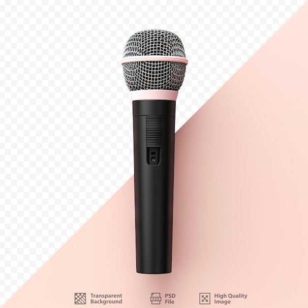 Black Microphone on isolated white