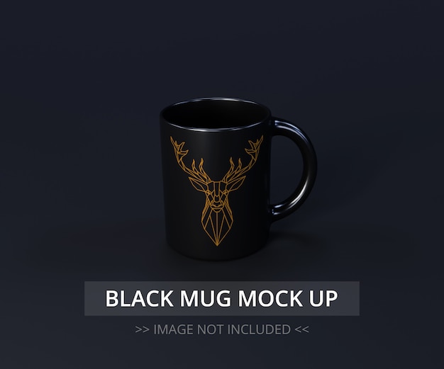 Black mug mock up