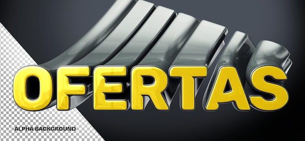 Black oferece logotipo 3d para composição
