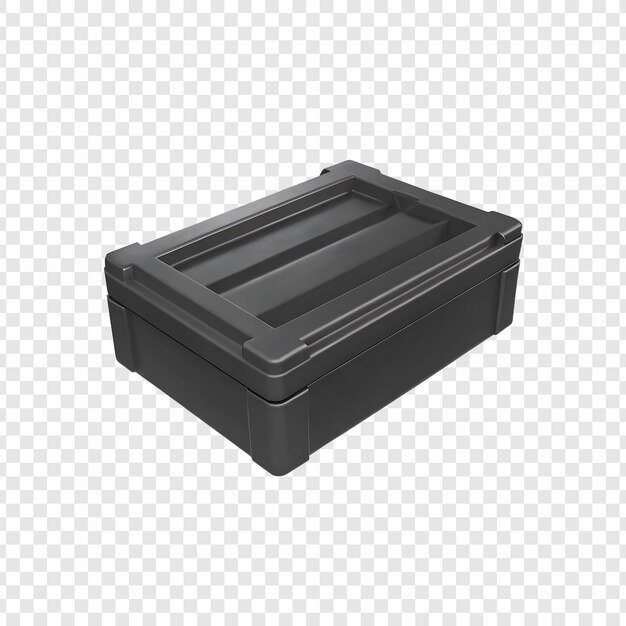 Black Rectangular Ammunition Storage Case