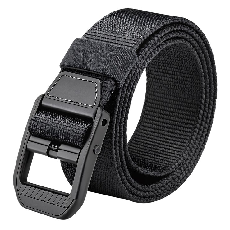PSD black tactical nylon belt with metal buckle