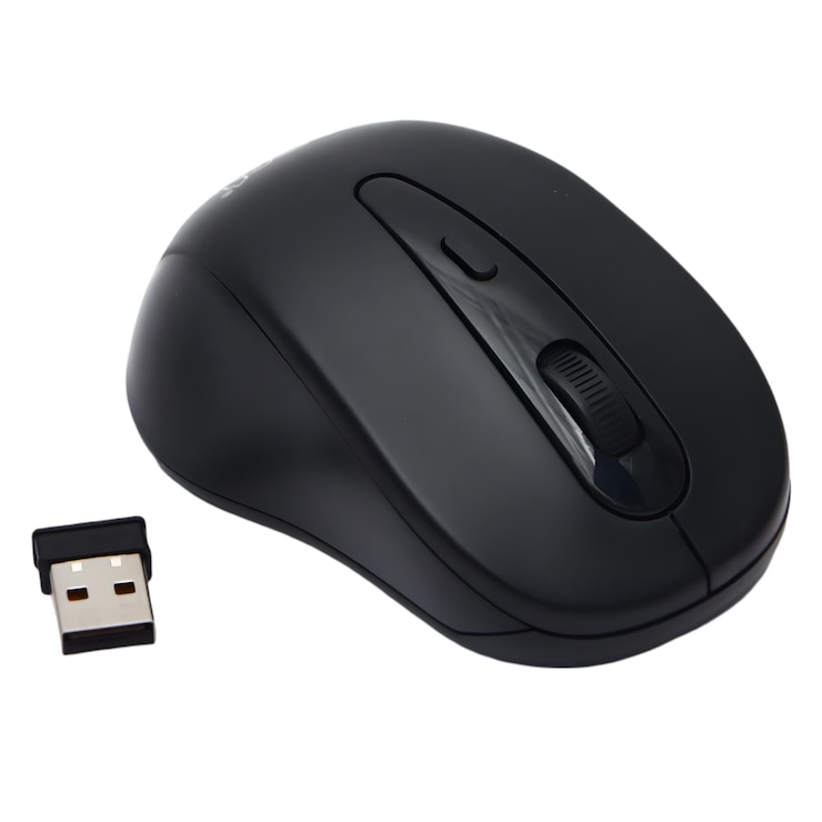 PSD black wireless computer mouse with usb receiver