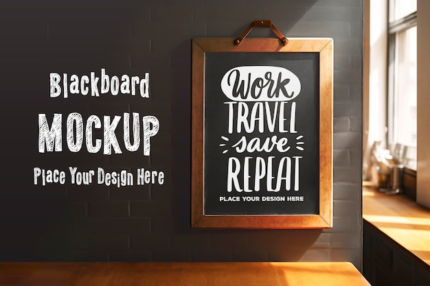 PSD blackboard-mockup im laden