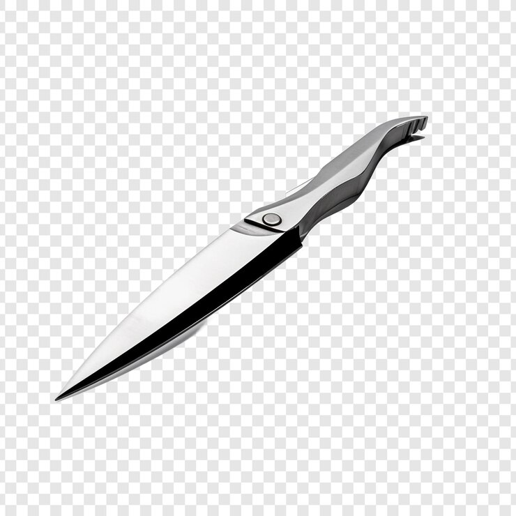 PSD blade of a snap off knife isolated on transparent background