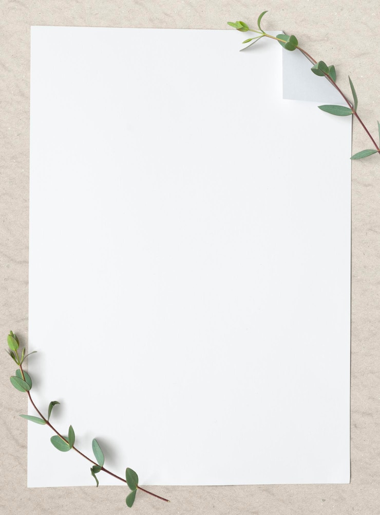 PSD blank plain white paper template