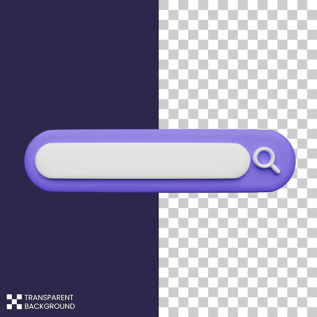 blank search bar 3d rendering