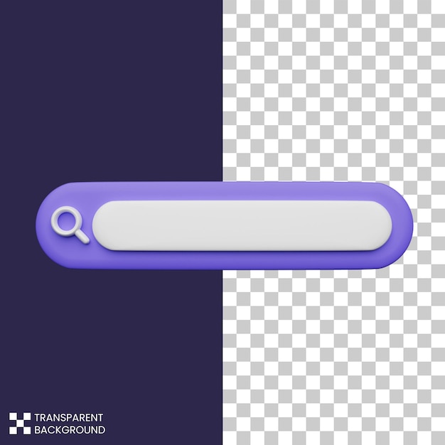 blank search bar 3d rendering