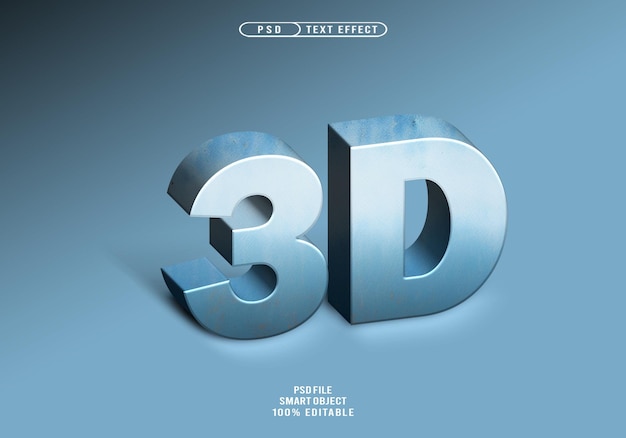 Blau Textur-Text-Stil-Effekte Blau Realistische Texteffekte Blaue Realistische 3D-Texteffekte