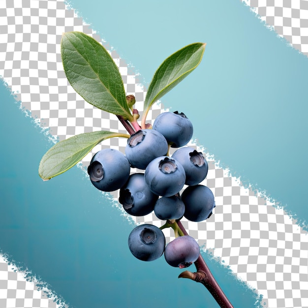 Blaubeeren werden auf einem Zweig reif