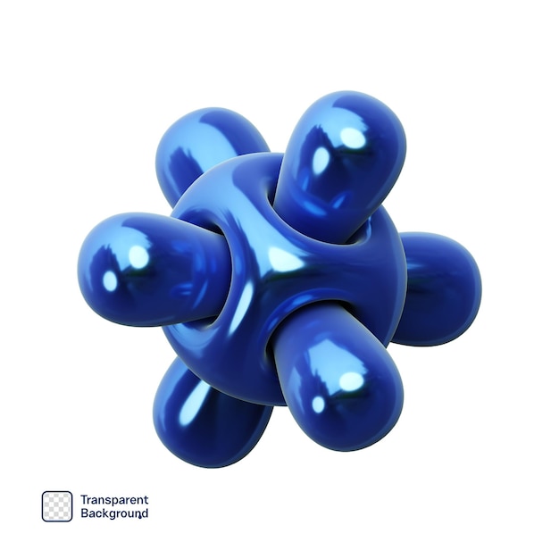 Blaue Abstract-Form PNG-Vorlage
