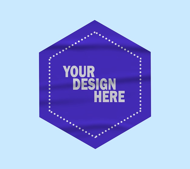 Blaue Aufkleber-Mockup-Design-PSD-Vorlage