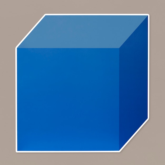 PSD blaue cubic box vorlage symbol