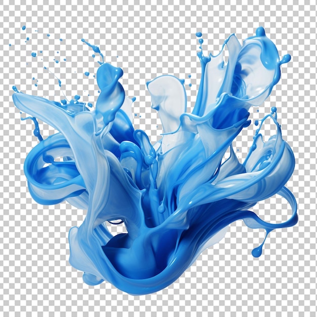 Blaue flüssige freie form png