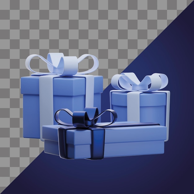 blaue Geschenkbox