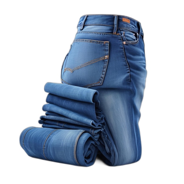 PSD blaue jeans psd auf weißem hintergrund