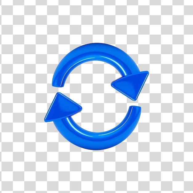 Blaue kreisförmige Pfeile Erfrischung des Symbols