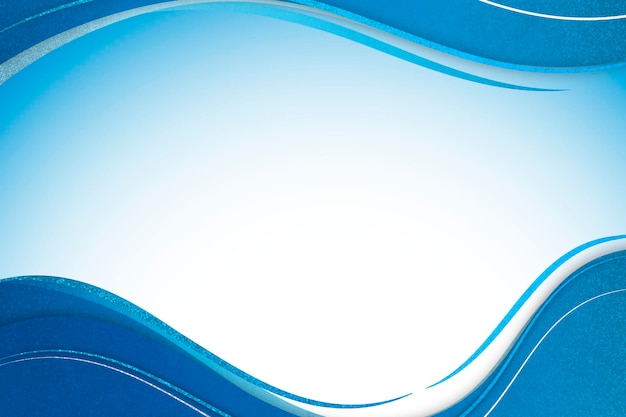 Blaue Kurvenrahmenschablone auf einem Ombre-Hintergrund