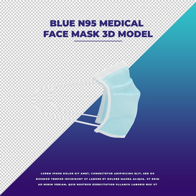 Blaue medizinische gesichtsmaske n95