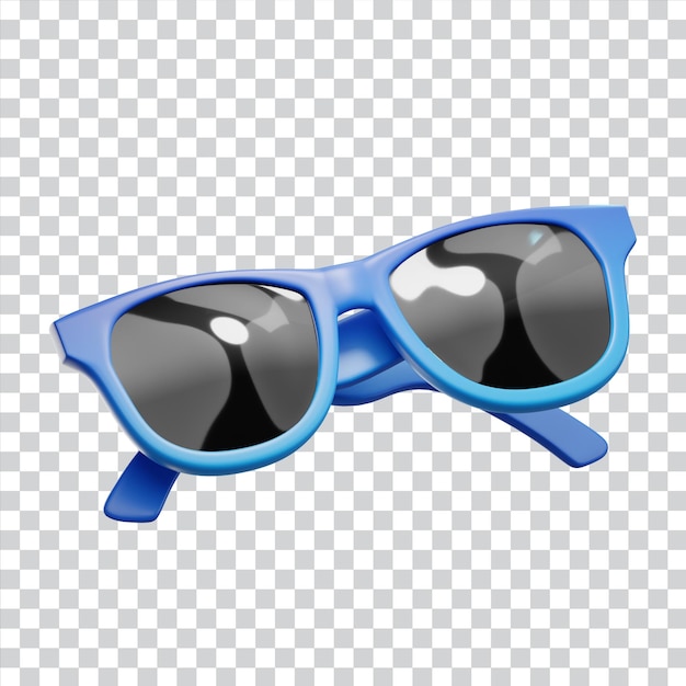 Blaue Sonnenbrille 3D-Darstellung Symbol