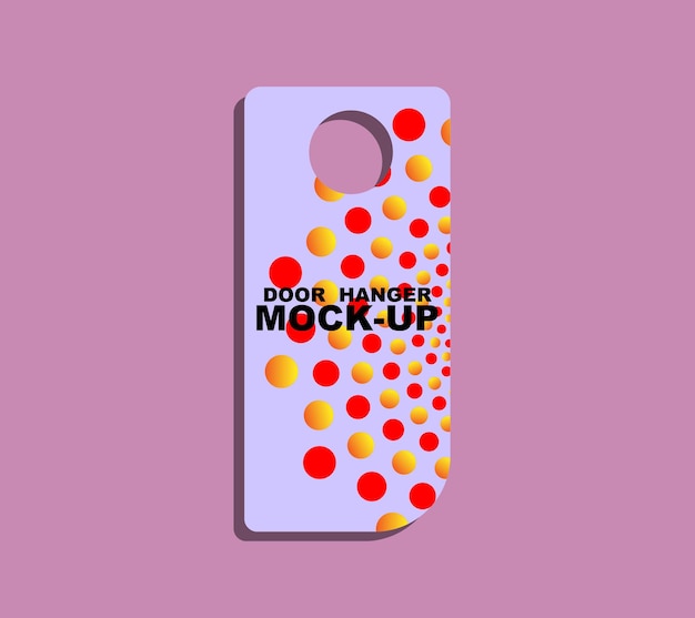 Blaue Türhänger-Mockup-PSD-Vorlage