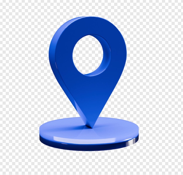 Blauer 3D-Lokalisierungs-Pin