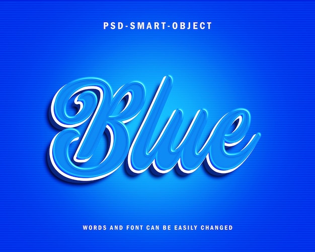 Blauer Effekt des Textes 3d