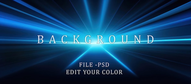 PSD blauer, glänzender lichtabstufungshintergrund