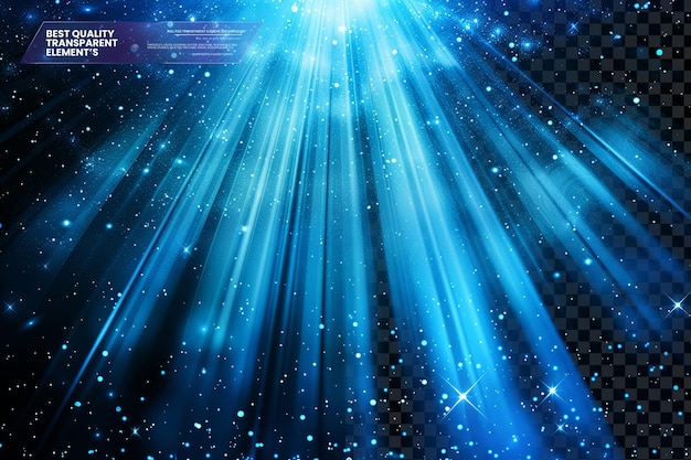 Blauer glühender Licht-Hintergrund mit Hexagon-Gitter-Techno auf durchsichtigem Hintergrund