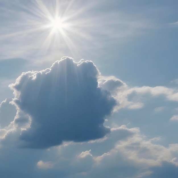 PSD blauer himmel und sonnenlicht-hintergrund