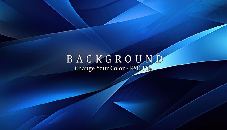 PSD blauer hintergrund. dunkelblauer abstrakter hintergrund, geometrie glänzt. generative ki