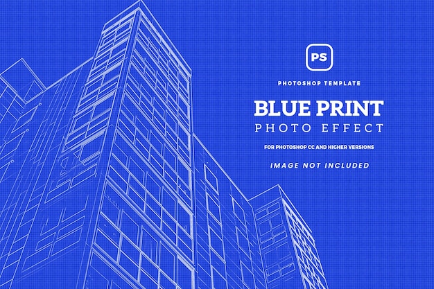 PSD blauer hintergrund für einen fotoeffekt mit blauem hintergrund