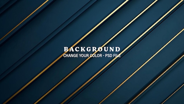 Blauer Hintergrund mit diagonalen Linien in einer goldenen Farbe minimalistischer dunkelblauer Hintergrund