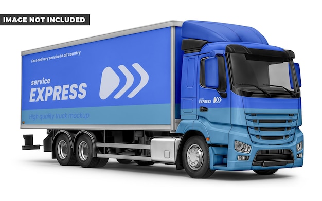 Blauer Lieferwagen-Mockup