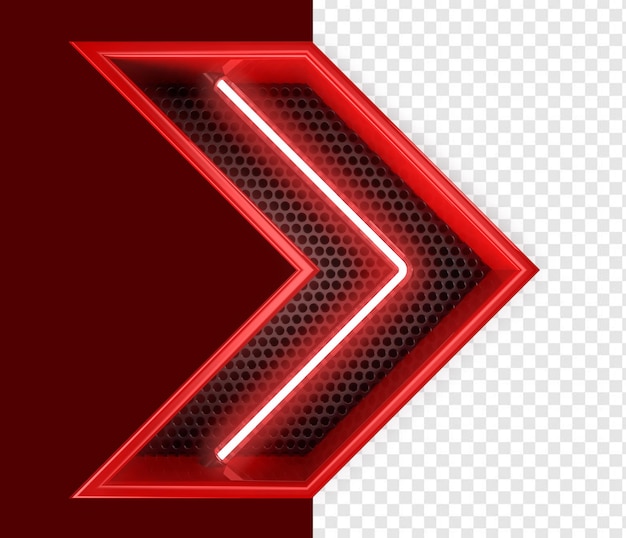 Blauer Pfeil mit gelben Glühbirnen 3D-Render für Compositing