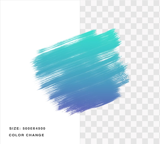 Blauer Pinselvorrat auf transparentem Hintergrund