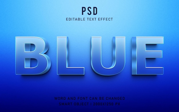 BLAUER PSD-EDITIERBARER TEXTEFFEKTSTIL